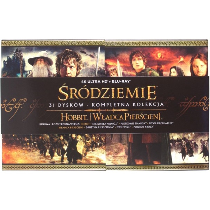 Śródziemie. Kompletna Kolekcja: Hobbit / Władca Pierścieni [BOX] [12xBlu-Ray 4K]+[19xBlu-Ray]