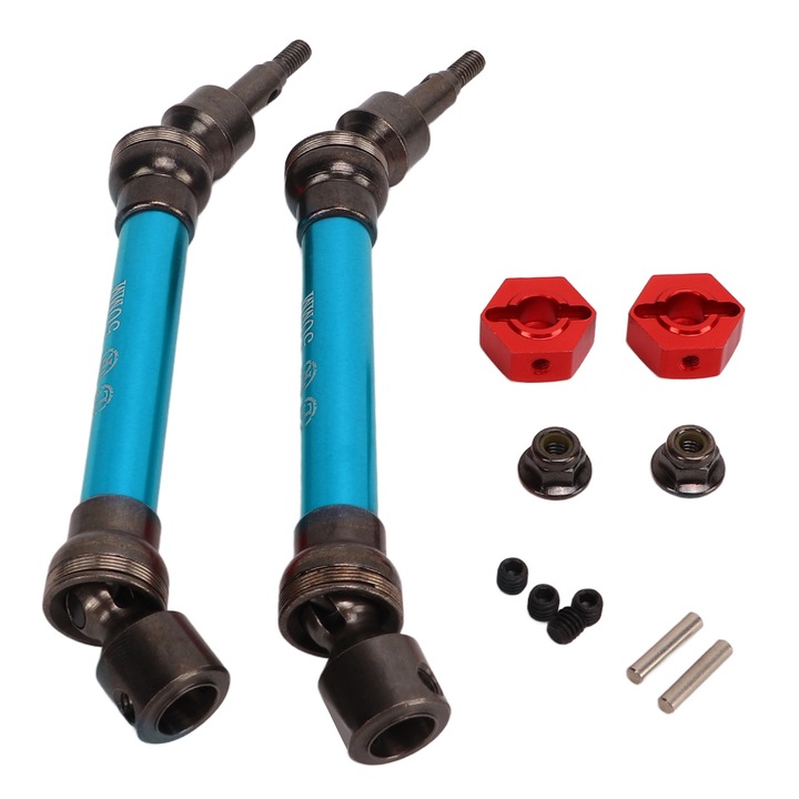 Set 2 bucati arbore de antrenare RC cu unghi mare reglabil, arbore de transmisie fata-spate pentru Arrma Big Rock pentru Senton pentru Vorteks 1/10 Albastru Enforose