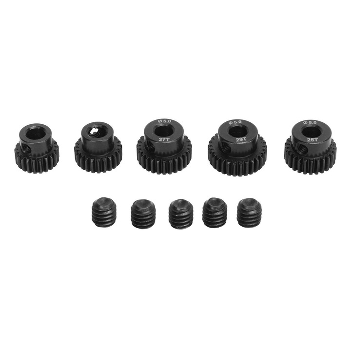 Set angrenaj pinion 48DP 5,0 mm crom otel aliat 21T 23T 25T 27T 29T pentru motormasinia cu telecomanda