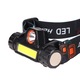 Lanterna frontala LED, reincarcabila, cu magnet, neagra, impermeabila, 8.2 x 2.6 x 1.7 cm, neagra