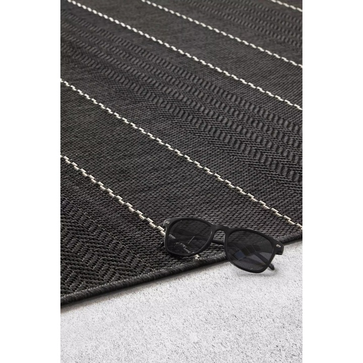 Килим, elSimone, полипропилен, правоъгълник, 200 x 140, черен