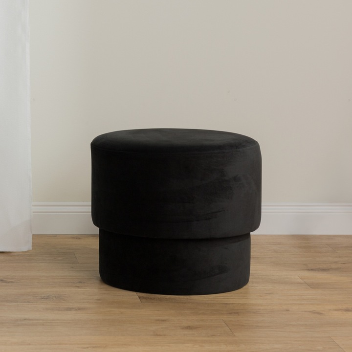 Табуретка SHALOMA, Черна, 38 см