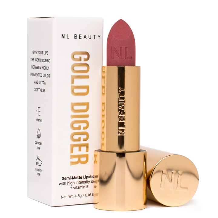 Червило NL Beauty 07 ICONIC - Дълготрайно, Полуматово, Стик червило - 4.5 гр