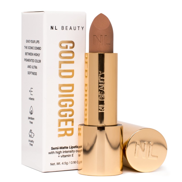 Ruj NL Beauty 01 24K - Imbogatit cu Vitamina E - 4,5 g