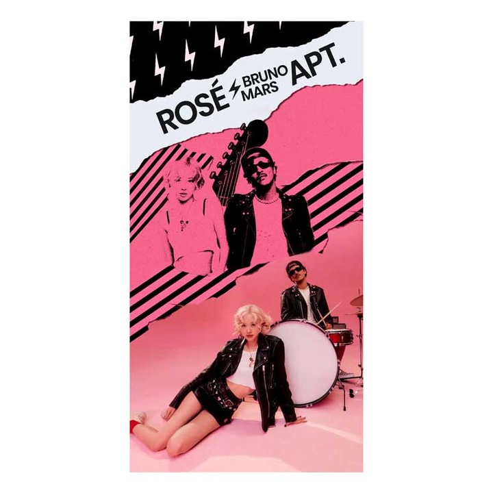 Хавлия за плаж Кингтекс, Rose and Bruno Mars Apt, 70x140см, 60% памук 40% полиестер, Многоцветно