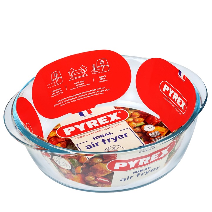 Термоустойчива купа, Pyrex, боросиликатно стъкло, 7 l, прозрачна