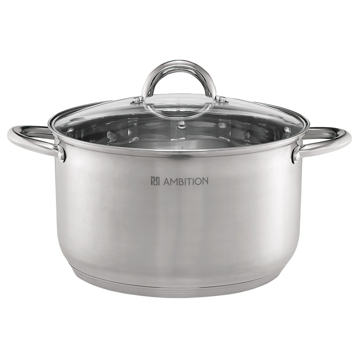 Fazék fedővel AMBITION Solar, 26cm, 8,5L, rozsdamentes acél