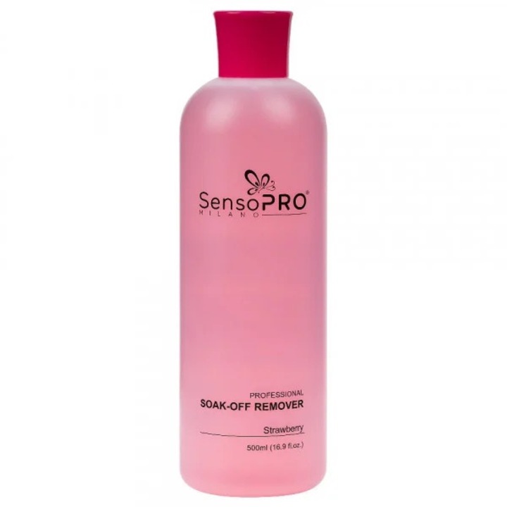 Dizolvant Soak-Off Remover Strawberry SensoPRO Milano, 500ml