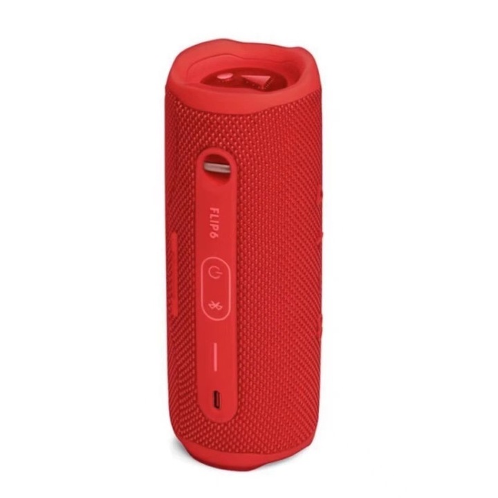 FLIP6 Преносима тонколонка, Bluetooth, IPX6, 2 високоговорителя, 10W, 21x10x10cm, червен, за караоке, поточно предаване на живо, квадратни танци и други