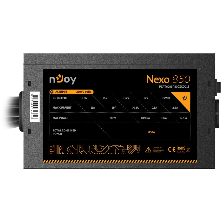 Dc Activ Sursa nJoy Nexo 850, 850W, 80+ Gold, DC-DC, PFC Activ - eMAG.ro