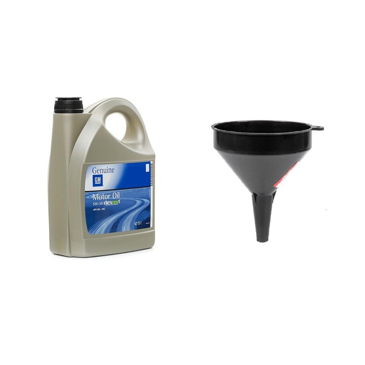 Set ulei motor 5L GM Dexos 5W30 + palnie 10cm