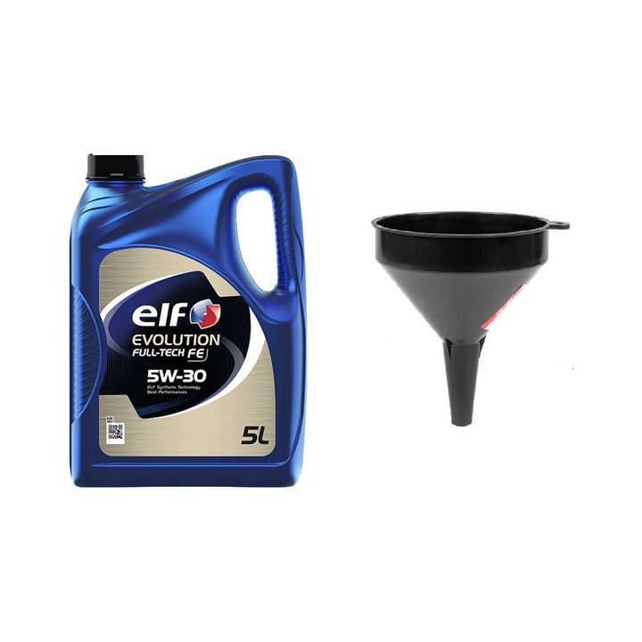 Set ulei motor 5L ELF Fulltech Fe + 5W30 + palnie 10cm