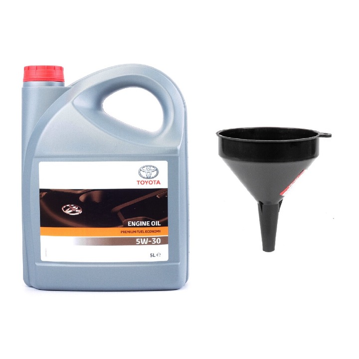 Set ulei motor 5L Toyota PFE DPF 5W30 + palnie 10cm