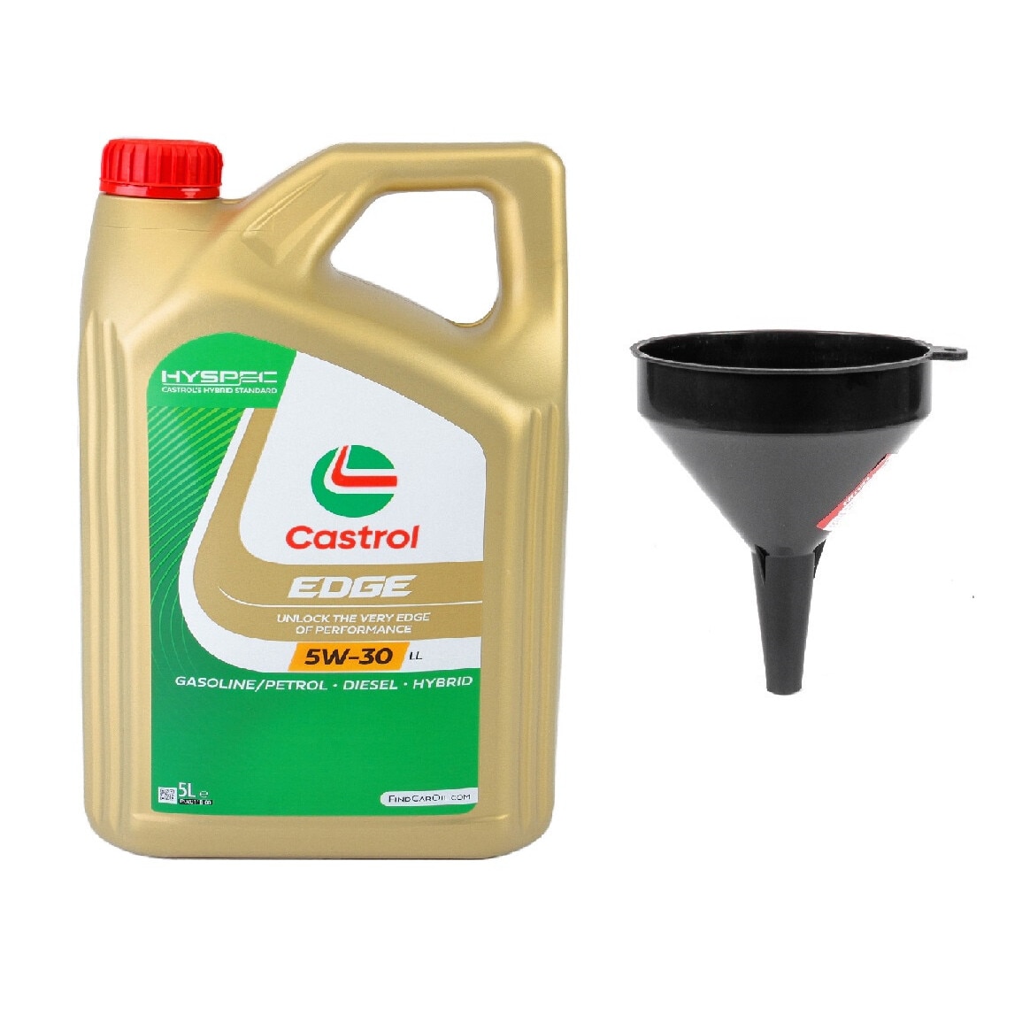 Set ulei motor 5L Castrol Edge LL 5W30 + palnie 10cm
