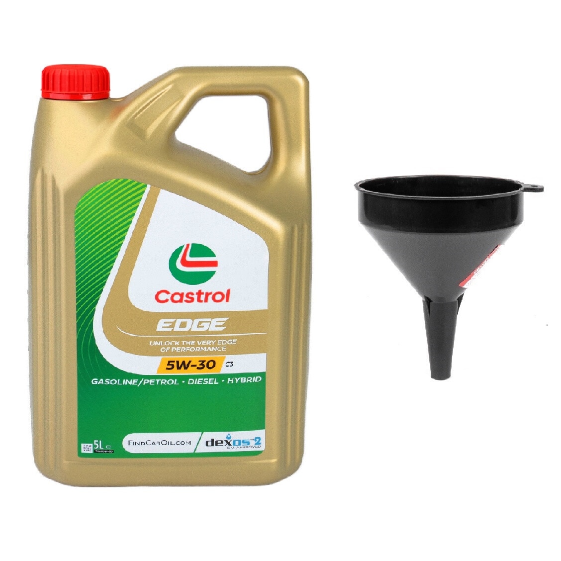 Set ulei motor 5L Castrol EDGE C3 5W30 + palnie 10cm