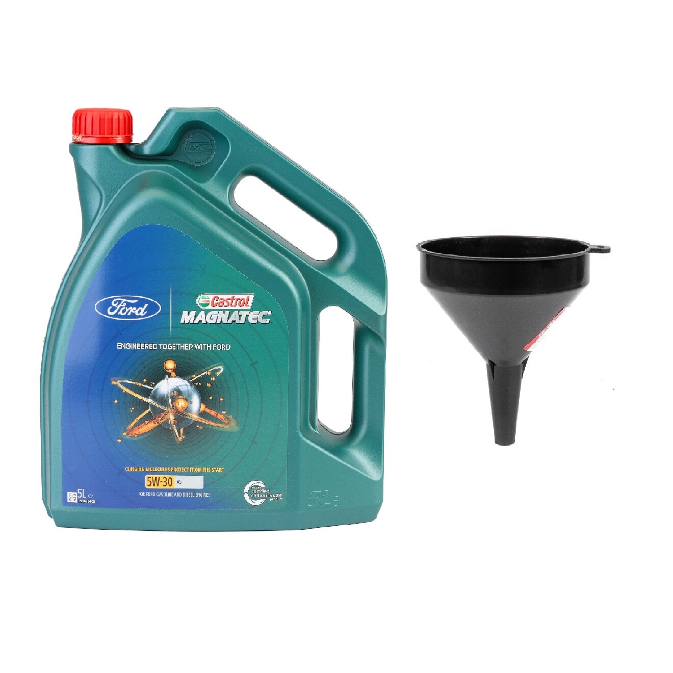 Set ulei motor 5L Castrol-Ford Magnatec A5 5W30 + palnie 10cm