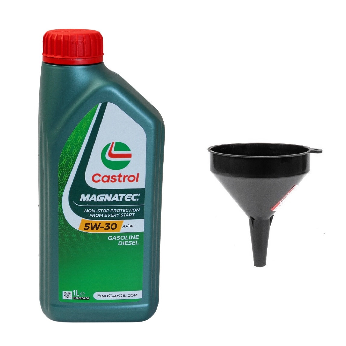 Set ulei motor 1L Castrol Magnatec A3/B4 5W30 + palnie 10cm