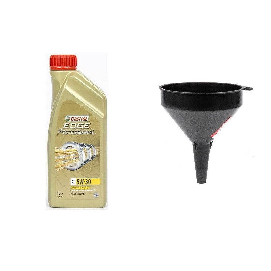 Set ulei motor 1L Castrol Edge Professional C1 5W30 + palnie 10cm