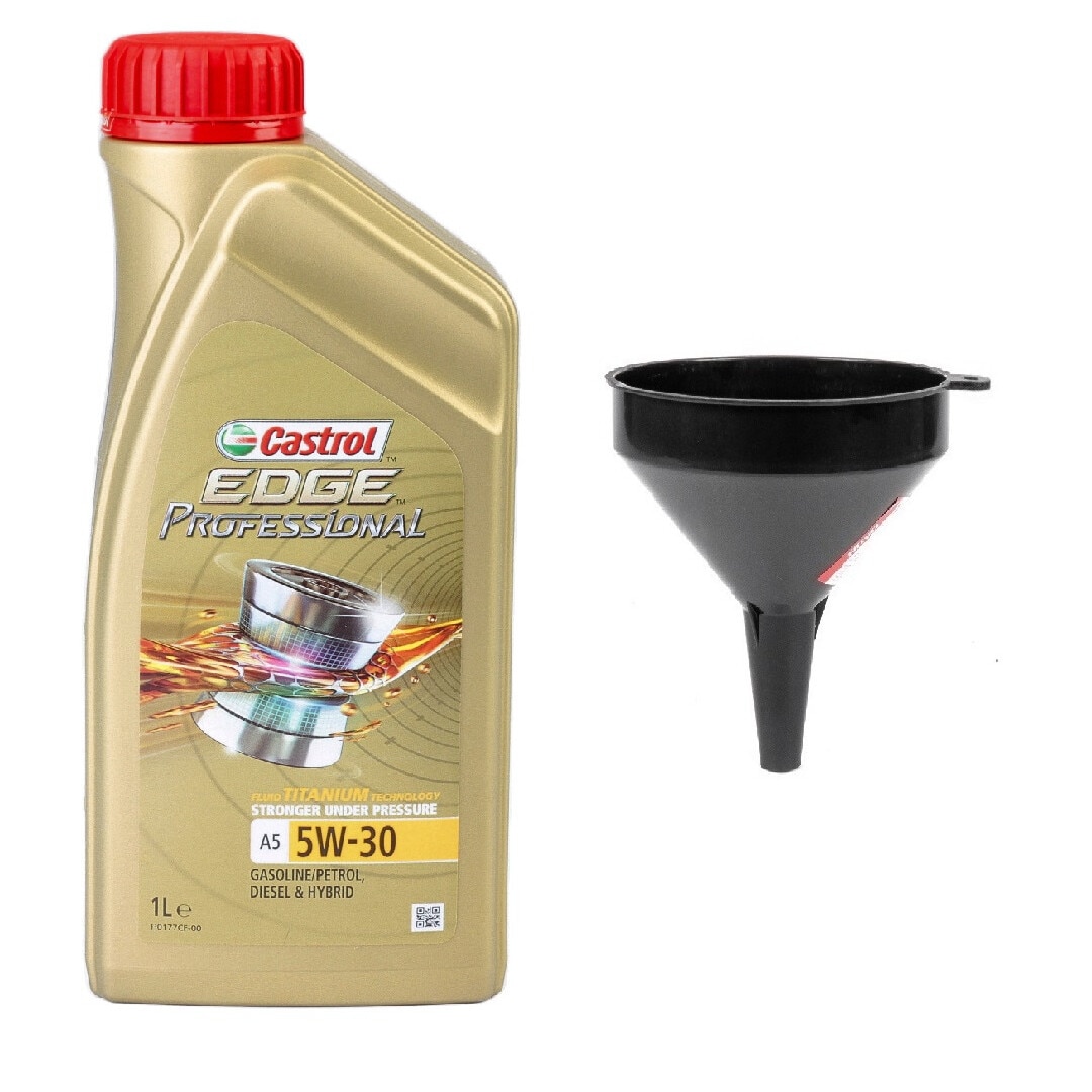 Set ulei motor 1L Castrol Edge Professional A5 5W30 + palnie 10cm