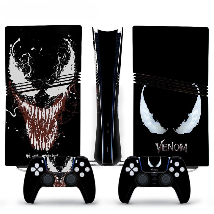 Matrica / Skin konzol és két kontroller PlayStation 5 Pro-hoz, Venom