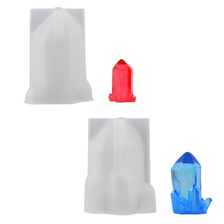 Set matrite din silicon pentru cristale, Enforose, dimensiuni mari si mici, 4.92x2.56x3.54in si 2.36x2.36x1.77in