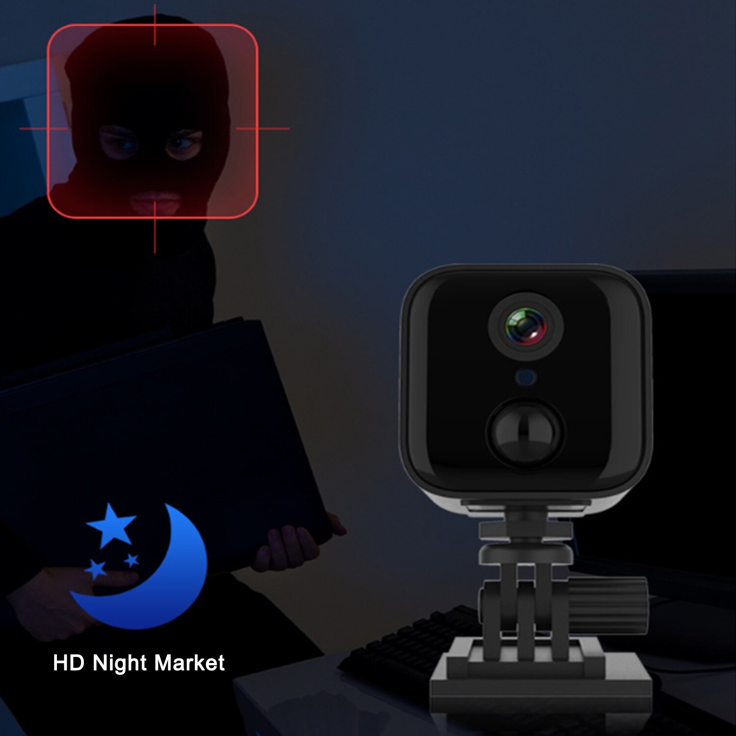 Camera de supraveghere mini, Full HD, Detectie miscare, Viziune ...