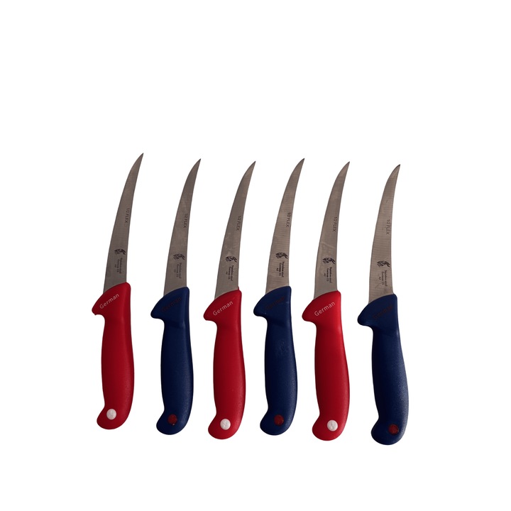Set cutite profesionale macelarie, 6 cutite de 28cm