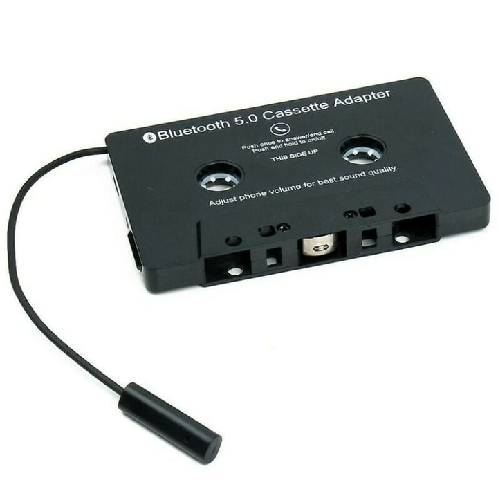 Adaptor Bluetooth pentru casetofon, 5.0, functie hands-free, incarcare externa, set