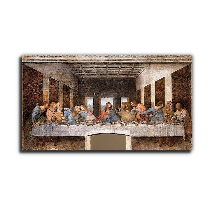 Leonardo da Vinci: Az utolsó vacsora (világos verzió), vászonkép, 120x65