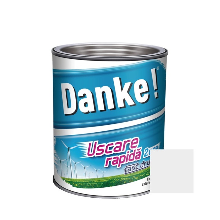 Vopsea alchidica pentru lemn / metal, Danke! Uscare Rapida, interior / exterior, albastru, 0.75 L