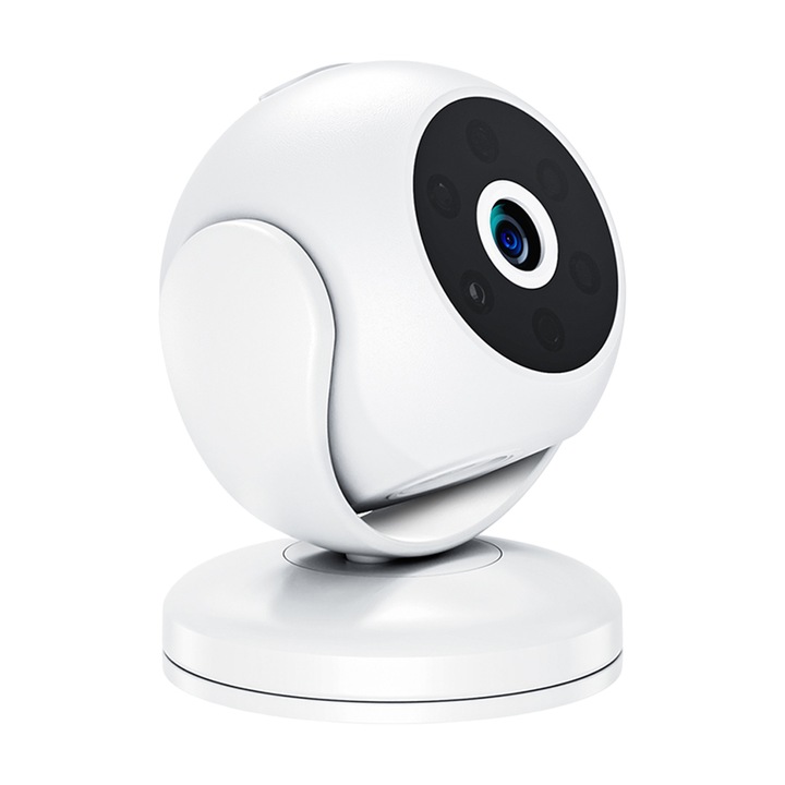 Camera de supraveghere HD Enforose, detectie miscare, viziune nocturna, alb