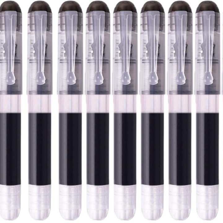 8 db-os tollkészlet fekete tintával, 0,5 mm, íráshoz, rajzoláshoz, kalligráfiához, fekete