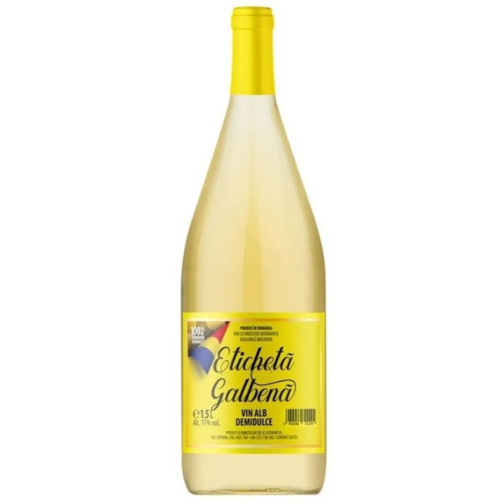 Vin Cotnari Eticheta Galbena, Alb Demidulce, 1.5 l