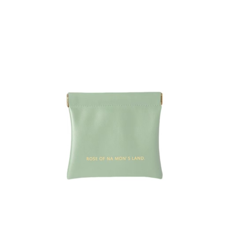 Geanta cosmetice, Piele ecologica, 12x11cm, Verde