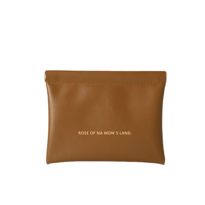 Козметична чанта, Екокожа, Многофункционална, 18x14см, Кафява