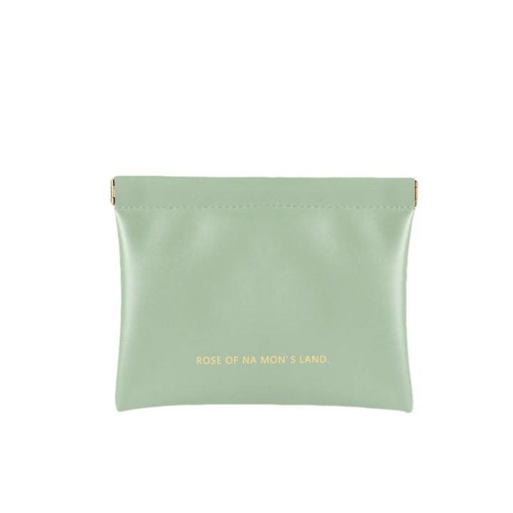 Geanta cosmetice, Piele ecologica, Multifunctionala, 18x14cm, Verde