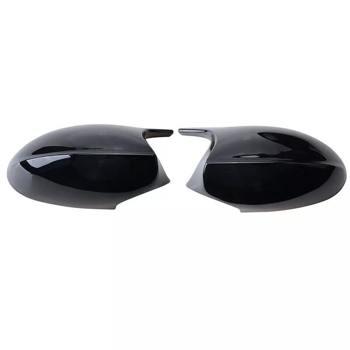 Капаци за огледала CED AUTO TRADE, съвместими с BMW 1 series E87 2004-2007, E90, E91 E92 2004-2007 Glossy black M-Design, с щипки, смяна на оригинални капачки,