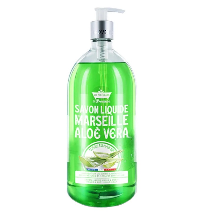 Течен марсилски сапун с алое вера, Les Petites Bains de Provence, 1L
