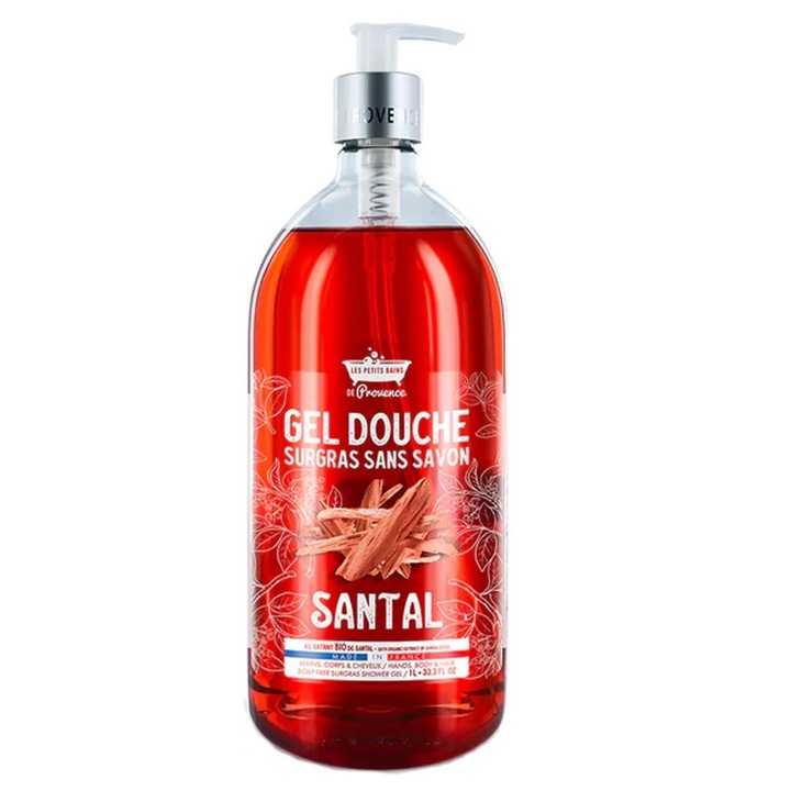 Душ гел Santal, Les Petites Bains de Provence, 1л
