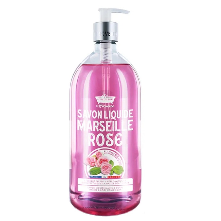 Течен сапун от марсилска роза, Les Petites Bains de Provence, 1л