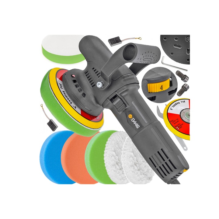 Masina de polisat auto, 1200 W, 3 bureti, Majster Polska MP0446