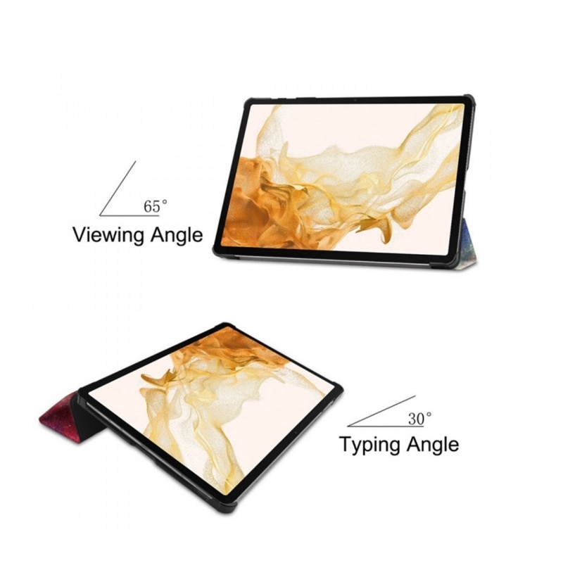 Husa pentru tableta pentru Samsung Galaxy Tab S9 Plus / S9 FE Plus Tab S10 Plus 12, 4 inch cu suport multi-unghi si functie sleep/wake, Galaxy negru