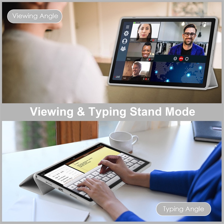 Carcasa inteligenta pentru Apple iPad Air 13 2024/Pro 2022/2021/2020/2018 12.9-inch, Agri Tri-Fold Stand Style 360 ° Rotire unghi reglabil, Stylus Suport, Auto Wake / Sleep Function, subtire si usor, Gri