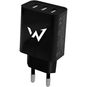 Incarcator retea Wonder 3xUSB-A, 17W, Negru