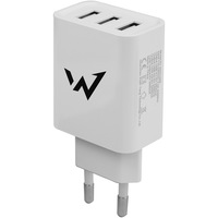 Incarcator retea Wonder 3xUSB-A, 17W, Alb