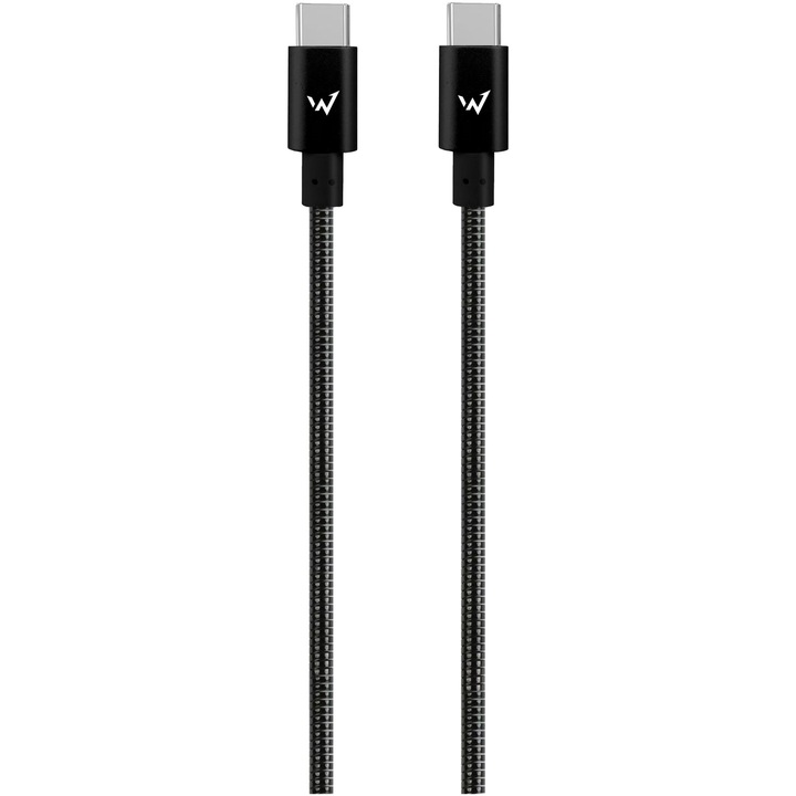 Cablu incarcare/date Wonder USB-C - USB-C, 1m, Negru