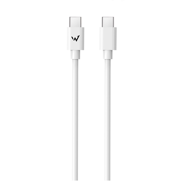 Cablu incarcare/date Wonder USB-C - USB-C, 1m, Alb