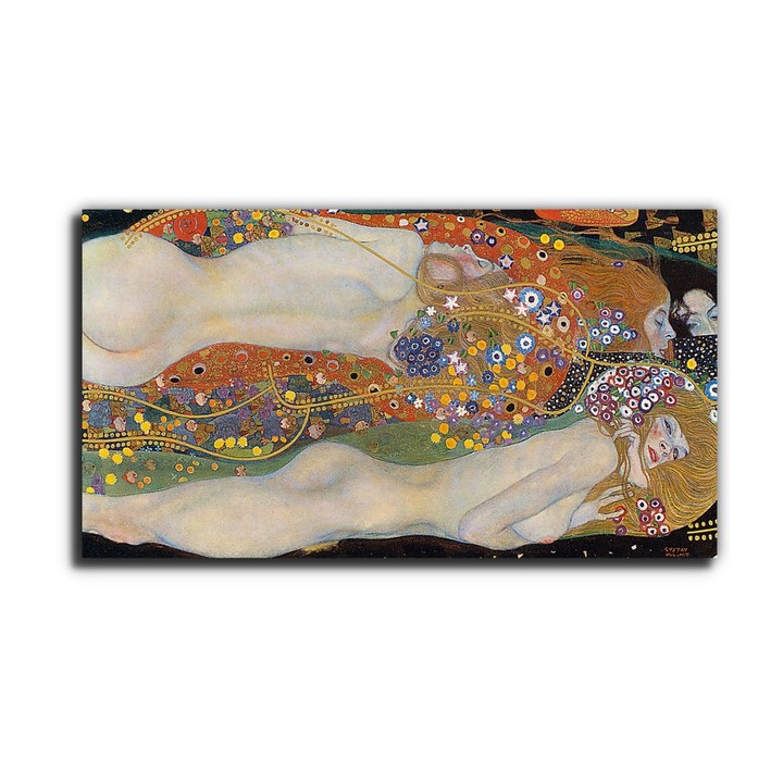 Gustav Klimt: Vízikígyók II. (1906-1907), vászonkép, 130x70