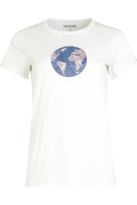 Regatta Fingal VIII női póló, fehér Linear Globe fehér, Fehér