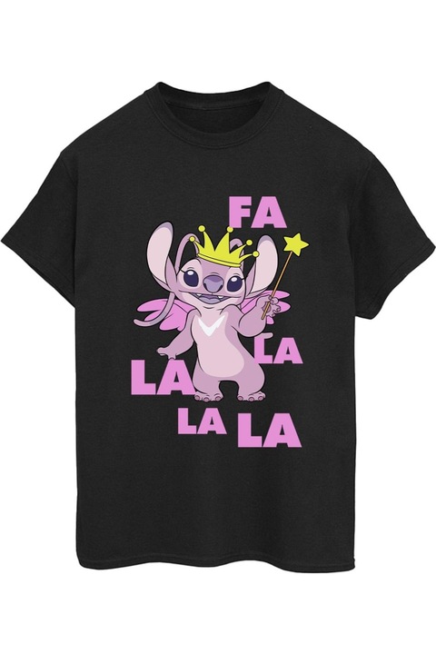 Disney Angel Fa La La női póló, fekete, Fekete